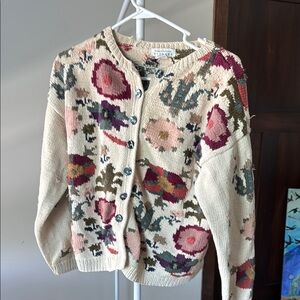 Vintage Express Floral Knit Women's Sweater